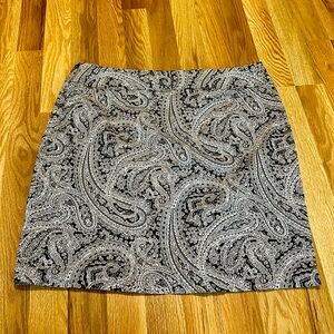Rafaella black and white Paisley skirt size 14